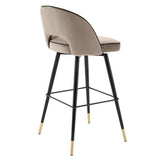 Bar Stool Cliff
Savona greige velvet | black faux leather piping