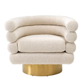 Swivel Chair Maguire
BouclŽ cream | brushed brass finish swivel base