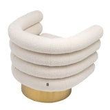 Swivel Chair Maguire
BouclŽ cream | brushed brass finish swivel base