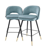 Counter Stool Cliff
Savona blue velvet | black faux leather piping