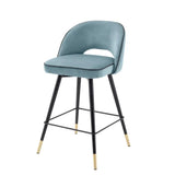 Counter Stool Cliff
Savona blue velvet | black faux leather piping