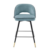 Counter Stool Cliff
Savona blue velvet | black faux leather piping