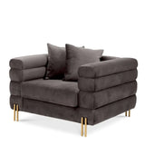 Chair York
Savona grey velvet | brushed brass finish legs