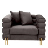 Chair York
Savona grey velvet | brushed brass finish legs