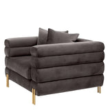Chair York
Savona grey velvet | brushed brass finish legs