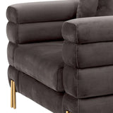 Chair York
Savona grey velvet | brushed brass finish legs