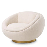 Swivel Chair Bollinger
BouclŽ cream | brushed brass finish swivel base
