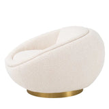 Swivel Chair Bollinger
BouclŽ cream | brushed brass finish swivel base