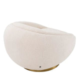 Swivel Chair Bollinger
BouclŽ cream | brushed brass finish swivel base