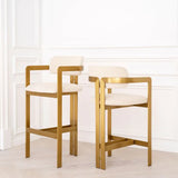 Bar Stool Donato
Brushed brass finish | bouclé cream