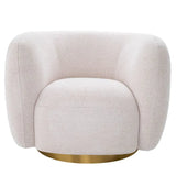 Swivel Chair Roxy
Lyssa off-white | brushed brass finish swivel base