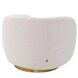 Swivel Chair Roxy
Lyssa off-white | brushed brass finish swivel base