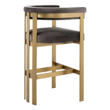 Bar Stool Clubhouse
Brushed brass finish | savona grey velvet