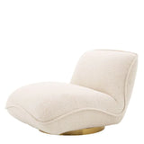 Swivel Chair Relax
BouclŽ cream | brushed brass finish swivel base