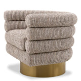 Swivel Chair Maguire
Mademoiselle beige | brushed brass finish swivel base