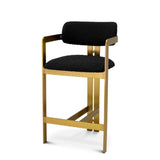 Counter Stool Donato
Bouclé black | brushed brass finish