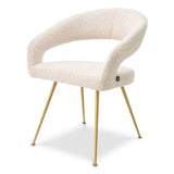 Dining Chair Bravo
BouclŽ cream | brushed brass finish legs