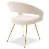Dining Chair Bravo
BouclŽ cream | brushed brass finish legs