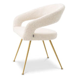 Dining Chair Bravo
BouclŽ cream | brushed brass finish legs