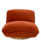 Swivel Chair Relax
Savona orange velvet | brushed brass finish swivel base