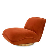 Swivel Chair Relax
Savona orange velvet | brushed brass finish swivel base