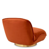 Swivel Chair Relax
Savona orange velvet | brushed brass finish swivel base