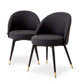 Dining Chair Cooper set of 2
Grey faux leather | black & brass finish legs