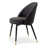 Dining Chair Cooper set of 2
Grey faux leather | black & brass finish legs
