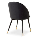 Dining Chair Cooper set of 2
Grey faux leather | black & brass finish legs