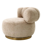 Swivel Chair Phedra
Lyssa sand | brushed brass finish swivel base