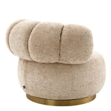 Swivel Chair Phedra
Lyssa sand | brushed brass finish swivel base