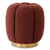 Stool Orchanic
Bouclé rouge | brushed brass finish base