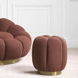 Stool Orchanic
Bouclé rouge | brushed brass finish base