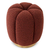 Stool Orchanic
Bouclé rouge | brushed brass finish base