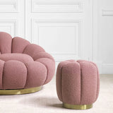 Stool Orchanic
Bouclé rose | brushed brass finish base