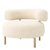 Chair Thompson
Faux shearling | brushed brass finish legs