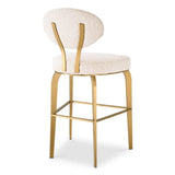 Counter Stool Dorrego
Bouclé cream | brushed brass finish