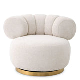 Swivel Chair Phedra
Lyssa off-white | brushed brass finish swivel base