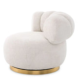 Swivel Chair Phedra
Lyssa off-white | brushed brass finish swivel base