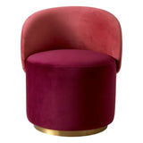 Low Dining Chair Greer
Savona bordeaux red velvet | savona faded red velvet | brushed brass swivel base