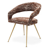 Dining Chair Bravo
BouclŽ sonata red | brushed brass finish legs