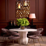 Dining Chair Bravo
BouclŽ sonata red | brushed brass finish legs