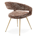 Dining Chair Bravo
BouclŽ sonata red | brushed brass finish legs
