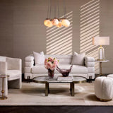 Sofa York S
Seashell off-white | bronze finish legs