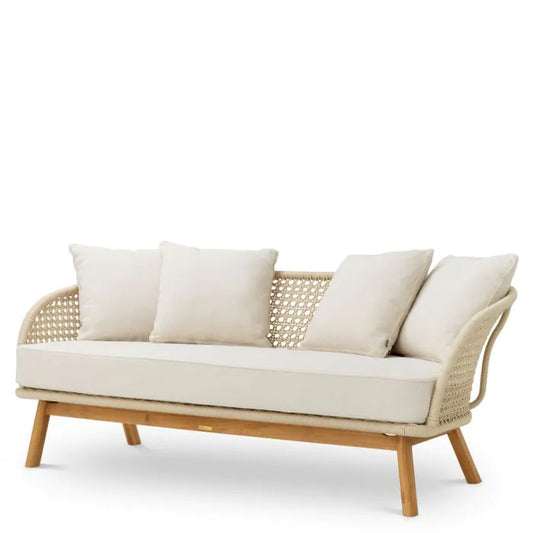 Outdoor Sofa Trinity
Viola sand | natural teak | cream rope
