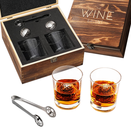 Luxurious Bar Gift Set - Golf Whiskey Glasses