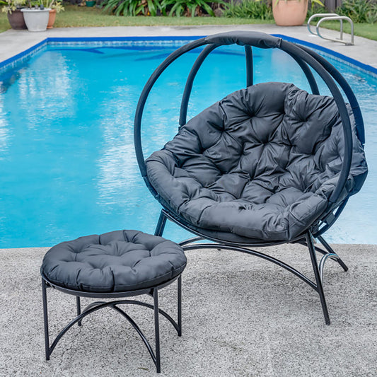 Cozy Ball Chair Conversation Set in Overland Black