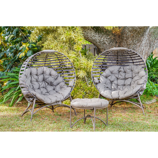 Cozy Ball Chair Conversation Set in Modern Sand