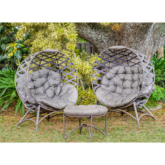 Cozzy Ball Chair Conversation Set in Crossweave Sand