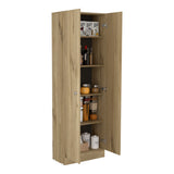 Tuhome Lambardi Tall Multistorage Cabinet with Double Door Design, Five Deep Interior Shelves, Freestanding Vertical Storage Solution for Kitchens, Laundry Rooms, Bedrooms or Utility Areas to Maximize Home Organization